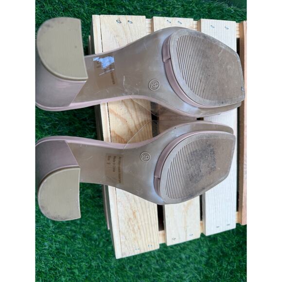 Wild Diva Lounge - Open Toe Heels-Light Pink-Size 9W - Picture 10 of 10